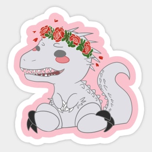 Indominus Rex Flower Crown Chibi Sticker